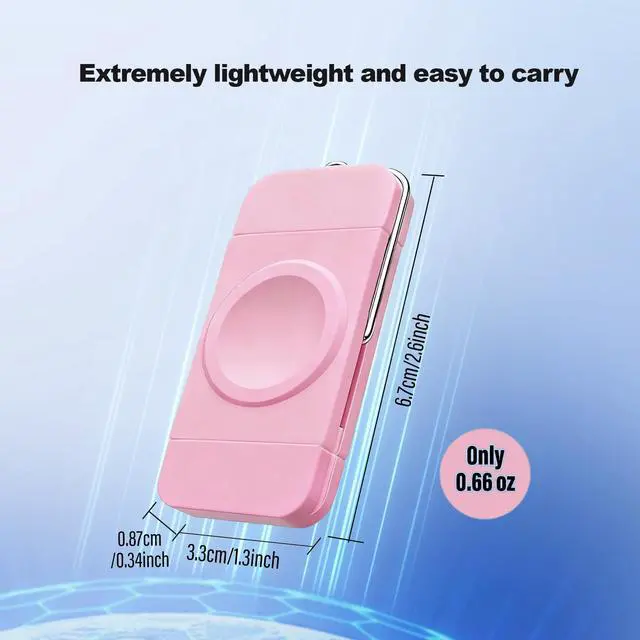 Alt view image 2 of 7 - ViewSonic Charger for Apple Watch, Magnetic Portable iwatch Charger, USB C &USB A Fast Wireless Charging Travel Charger for Apple Watch Series 11/10/9/8/7/6/5/4/3/2/1/SE/UItra 2/Ultra,Pink