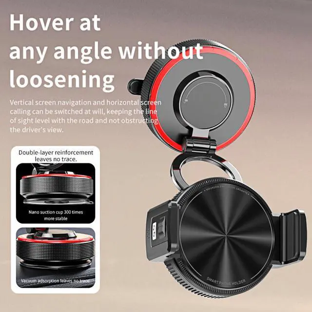 Alt view image 6 of 7 - ViewSonic 2026 Upgraded Vacuum Magnetic Mobile Phone Holder Cars for Magsafe Car Mount, Elastic Double Clamp and Magnetic Dual Mode, Mobile Phone Holder for iPhone17 Pro Max 16 15 14 13 12 & Samsun