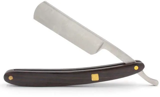 Main image of Straight Razor, Wooden Straight Edge Razor for Man Stainless Steel Manual Straight Razor, Cutthroat Rosewood Razor, Natural Wood Scale Vintage Razor Barber Razor