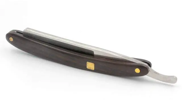 Alt view image 4 of 6 - Straight Razor, Wooden Straight Edge Razor for Man Stainless Steel Manual Straight Razor, Cutthroat Rosewood Razor, Natural Wood Scale Vintage Razor Barber Razor