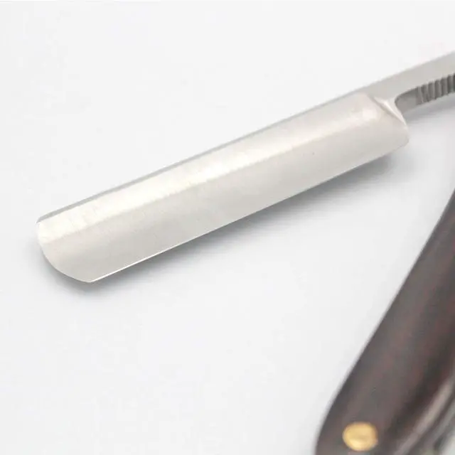 Alt view image 6 of 6 - Straight Razor, Wooden Straight Edge Razor for Man Stainless Steel Manual Straight Razor, Cutthroat Rosewood Razor, Natural Wood Scale Vintage Razor Barber Razor