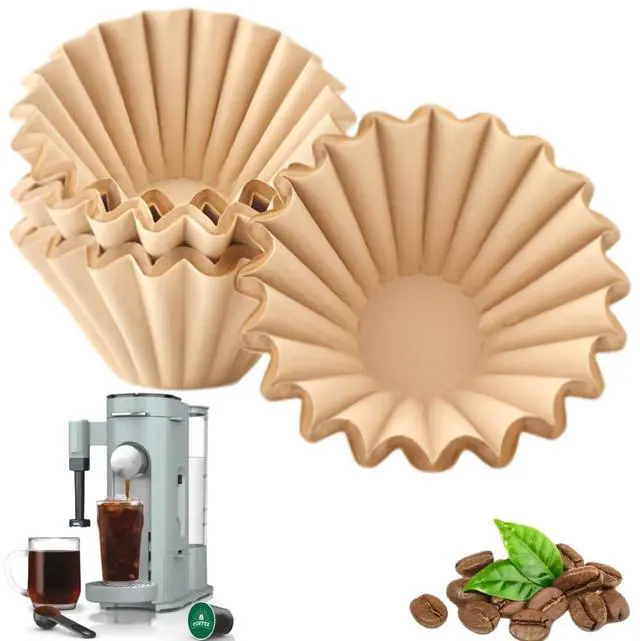 Main image of 200 Pcs Coffee Paper Filters for Ninja PB051, Disposable Coffee Filter for Ninja Pods and Grounds Coffee Maker, Natural Small Coffee Filters