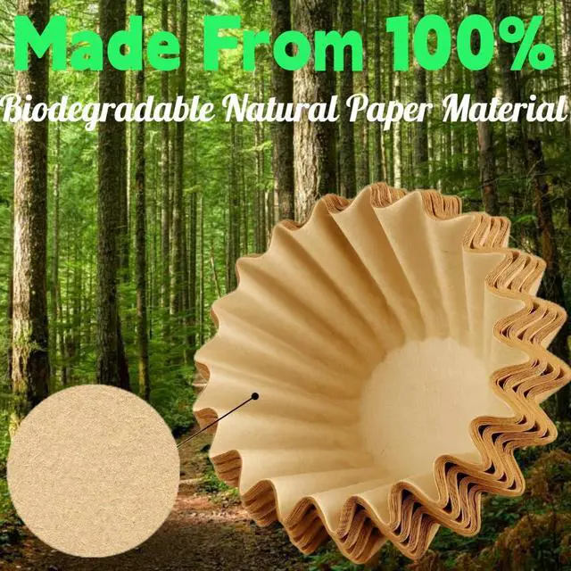 Alt view image 5 of 7 - 200 Pcs Coffee Paper Filters for Ninja PB051, Disposable Coffee Filter for Ninja Pods and Grounds Coffee Maker, Natural Small Coffee Filters