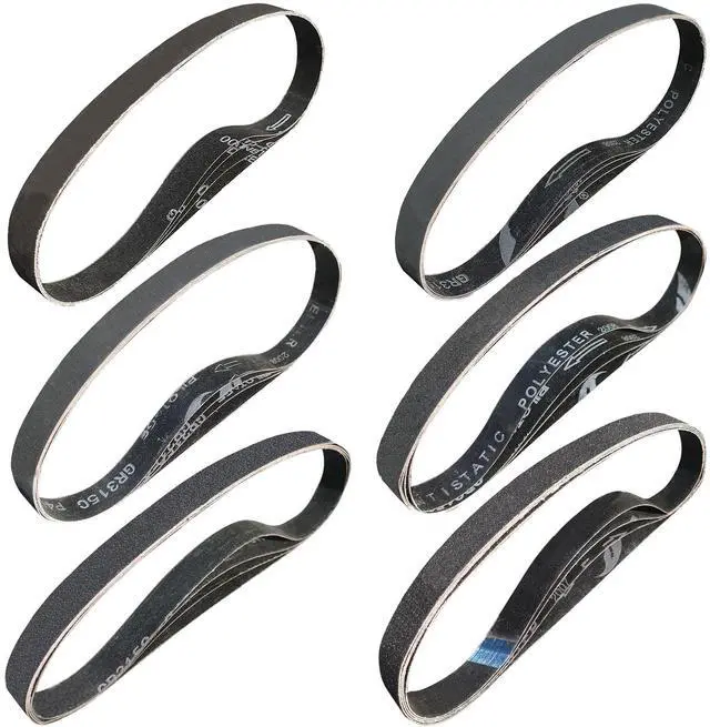Main image of ViewSonic 24 Pack 1 x 30 Inch Silicon Carbide Sanding Belts Assorted -120 240 400 600 800 and 1000 Grits, High Performance Sander Belts For Knife Sharpening and Metalworking