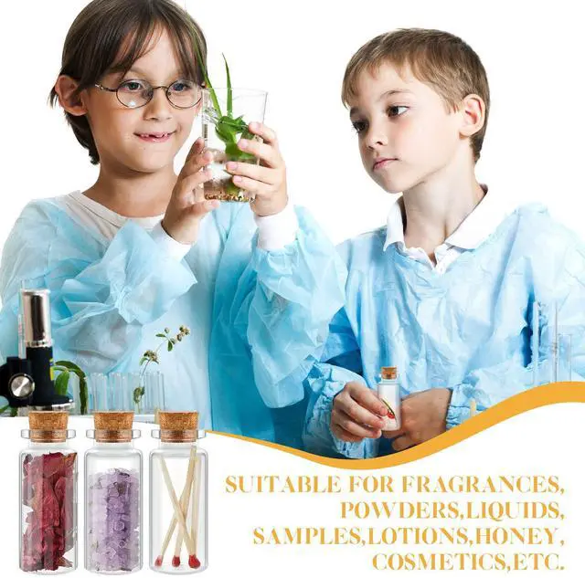 Alt view image 5 of 7 - ViewSonic 12 Pcs Small Glass Jars with Cork Lids, Mini Potion Bottles Bulk Tiny Wishing Vial Spell Jars for DIY Art Crafts Gift Back to School Wedding Birthday Party Favors (30ml/1oz)