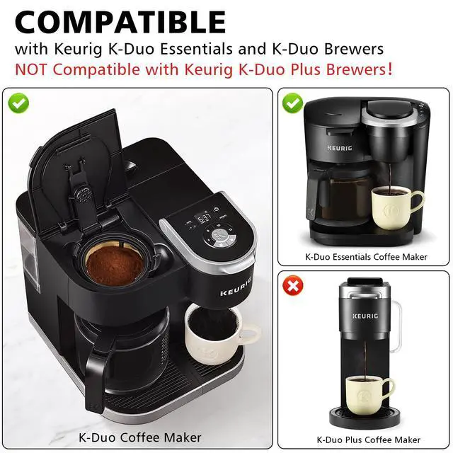 Alt view image 2 of 7 - Reusable K-Duo Coffee Filter for Essentials & Brewers, Carafe Basket Filters for K-Duo Coffee Makers, Accessories, 2 Pack