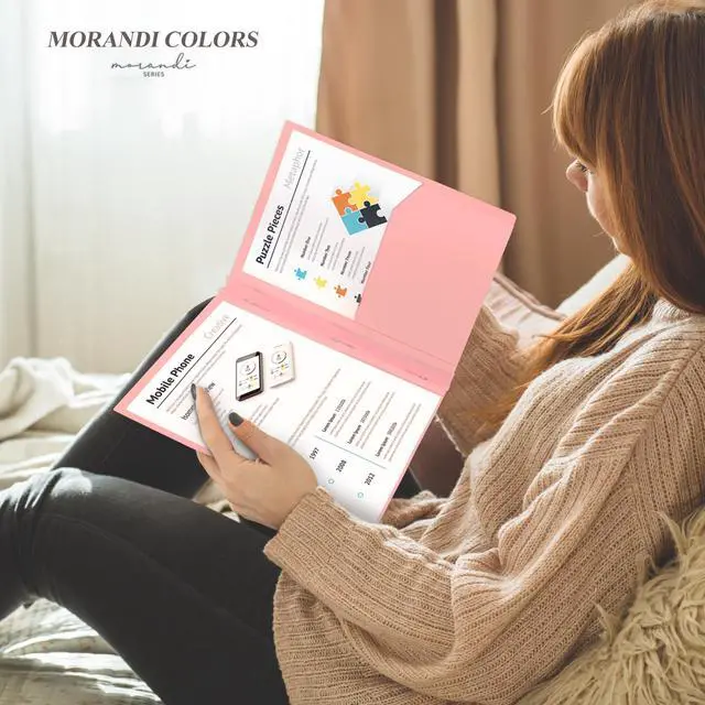 Alt view image 7 of 7 - ViewSonic Plastic 2 Pocket Folders with Prongs, 8.5x11, Pastel Colors, 12 Pack