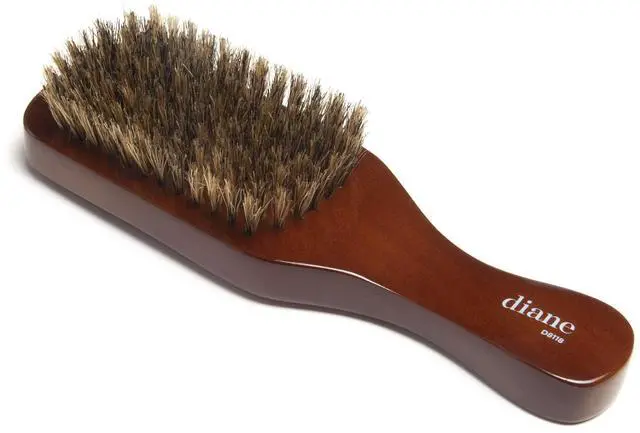 Main image of ViewSonic Premium 100% Boar Bristle Club Wave Brush for Men and Barbers Medium Bristles for Thick Coarse Hair Use for Detangling, Smoothing, Wave Styles, Soft on Scalp, Restore Shine and Texture
