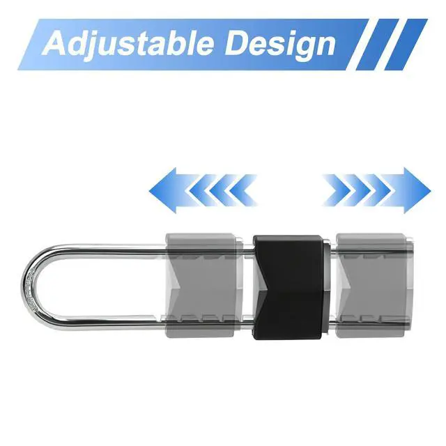 Alt view image 4 of 7 - French Door Lock for Double Doors, Adjustable Double Door Lock for Home Security Prevent Kick Ins for Various Knob Width Door Security