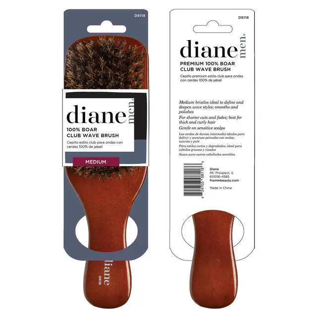 Alt view image 6 of 7 - ViewSonic Premium 100% Boar Bristle Club Wave Brush for Men and Barbers Medium Bristles for Thick Coarse Hair Use for Detangling, Smoothing, Wave Styles, Soft on Scalp, Restore Shine and Texture