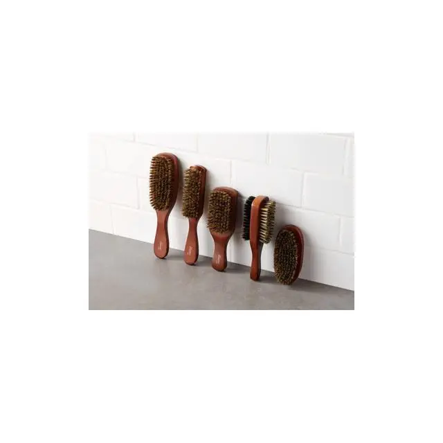 Alt view image 7 of 7 - ViewSonic Premium 100% Boar Bristle Club Wave Brush for Men and Barbers Medium Bristles for Thick Coarse Hair Use for Detangling, Smoothing, Wave Styles, Soft on Scalp, Restore Shine and Texture
