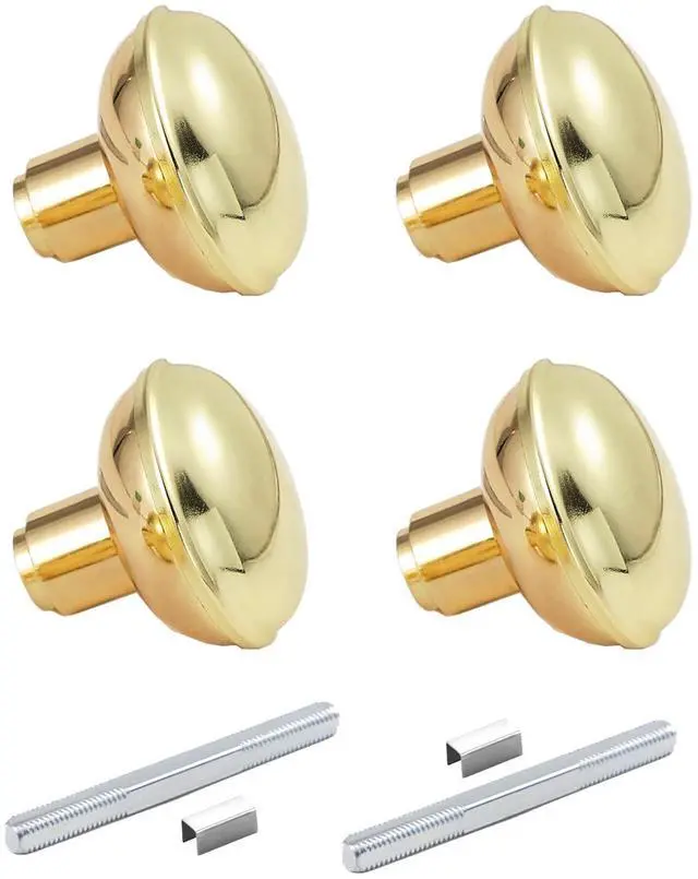 Main image of ViewSonic Vintage Polished Gold Door Knob Set with Spindle,2 Pack