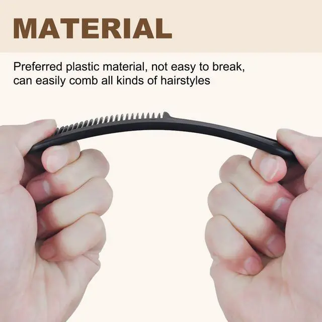 Alt view image 3 of 7 - Black Combs in Bulk Individually Wrapped Disposable Comb Plastic Pocket Size Women Men Hair Combs for Home Homeless Hotel Shelter Charity Church Travel Nursing Hair Accessories 5.9 Inch (100 Pack)