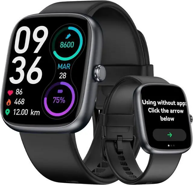 Main image of No APP No Phone Required Pedometer Watch, Senior Friendly, Step Counter