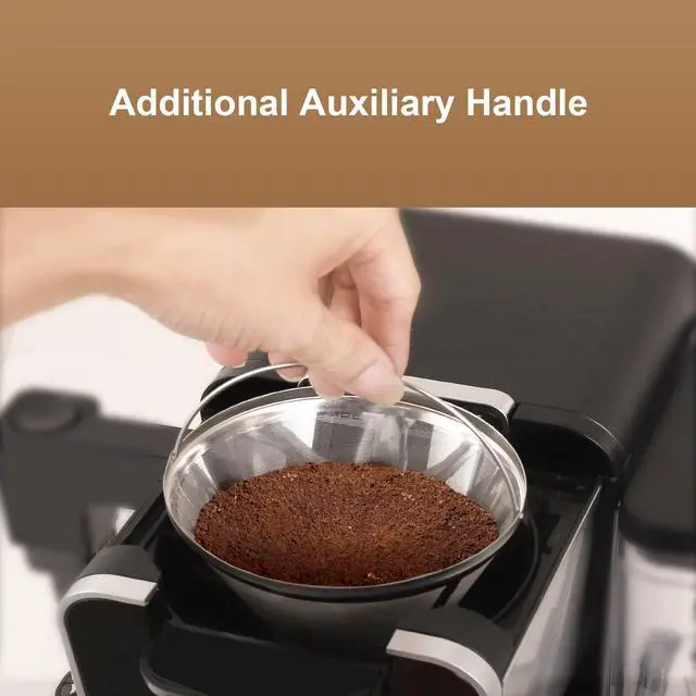 Alt view image 4 of 6 - Stainless Steel Permanent Coffee Filter for Ninja Dual Brew Coffee Maker