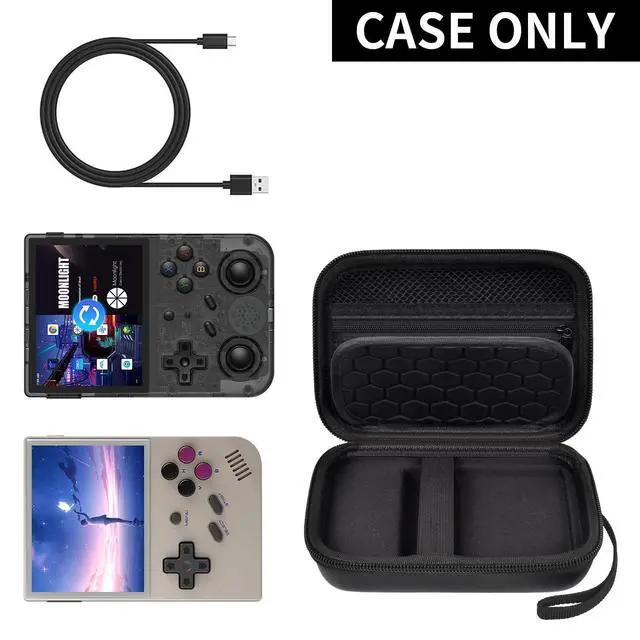 Alt view image 2 of 7 - ViewSonic Travel Carrying Case for R36S RG353V RG353VS Handheld Game Console | Game Boy Retro Console, Handheld Emulator Storage, Console Organizer, Android Game Console Bag, Box Only, Black