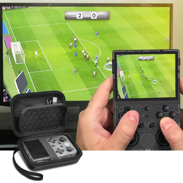 Alt view image 7 of 7 - ViewSonic Travel Carrying Case for R36S RG353V RG353VS Handheld Game Console | Game Boy Retro Console, Handheld Emulator Storage, Console Organizer, Android Game Console Bag, Box Only, Black