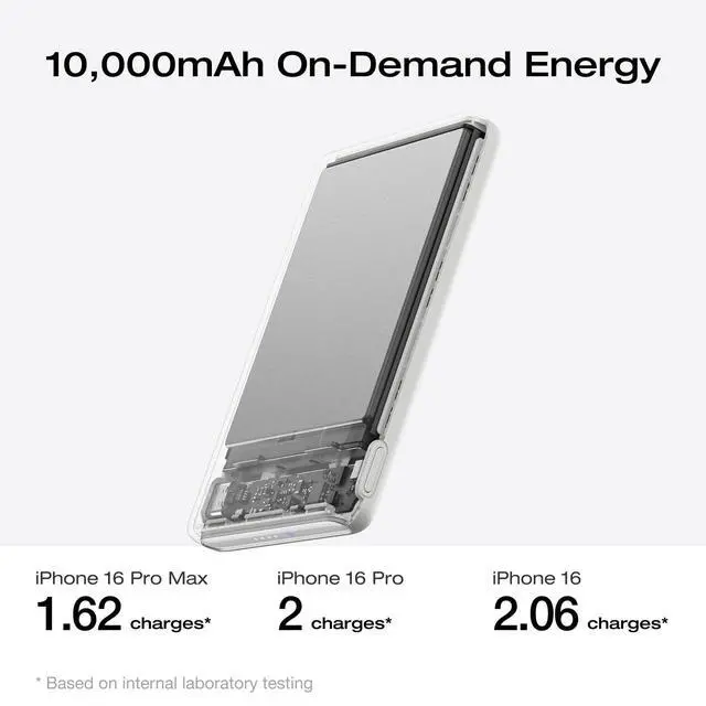 Alt view image 2 of 7 - ViewSonic Rapid Magsafe Power Bank 10,000mAh, 7.5W, Magnetic Charging | Wireless Portable Charger, 30W USB-C Power Delivery, Compatible for iPhone 17/16/15/14 Series, AirPods Wireless Charging Case