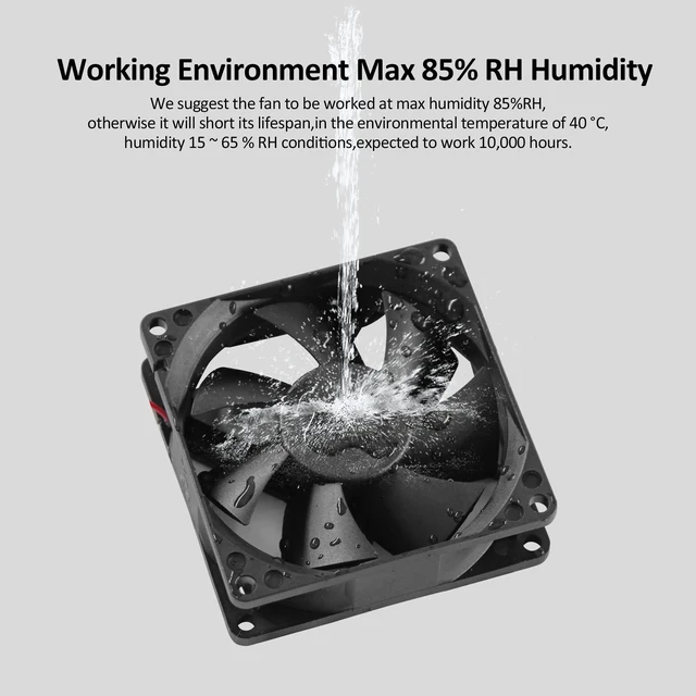 Alt view image 3 of 6 - 120mm 12V 2Wire 3Pin 3000RPM Moisture-Proof RV Cooling & Exhaust Fan 2-Pack | Powerful IP44 Moisture-Proof Durable Hydraulic Bearing for RV Refrigerator, Solar Inverter, Amplifier & Camper Cooling