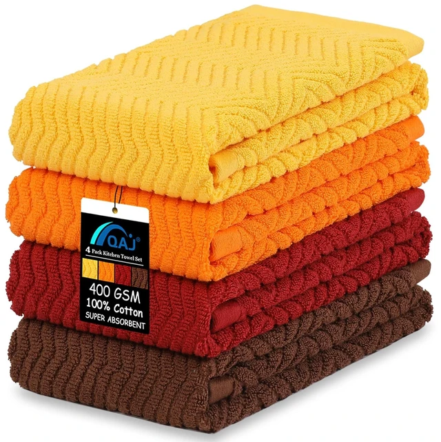 Main image of ViewSonic Premium Cotton Kitchen Towels Set, 16" x 26" Dish Towels for Kitchen, 4 Pack Super Absorbent Kitchen Hand Towels