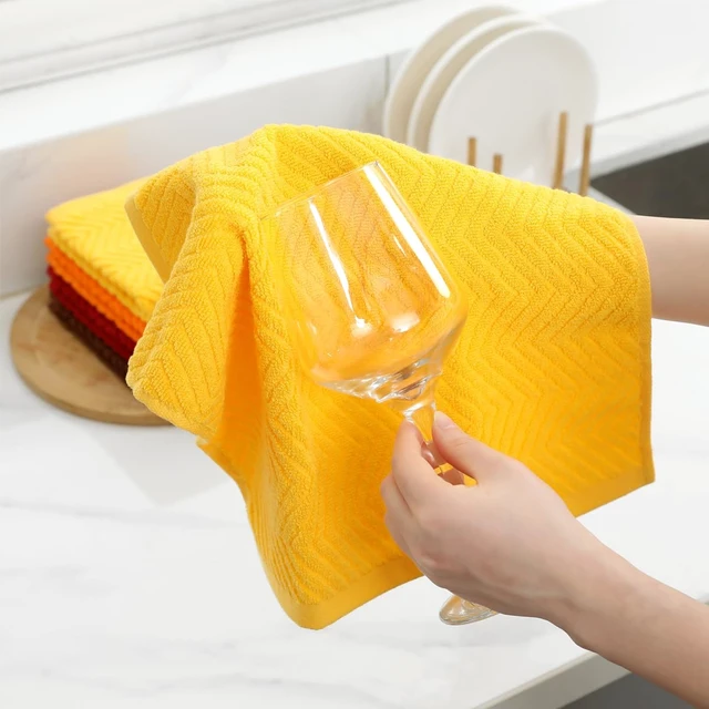 Alt view image 3 of 7 - ViewSonic Premium Cotton Kitchen Towels Set, 16" x 26" Dish Towels for Kitchen, 4 Pack Super Absorbent Kitchen Hand Towels