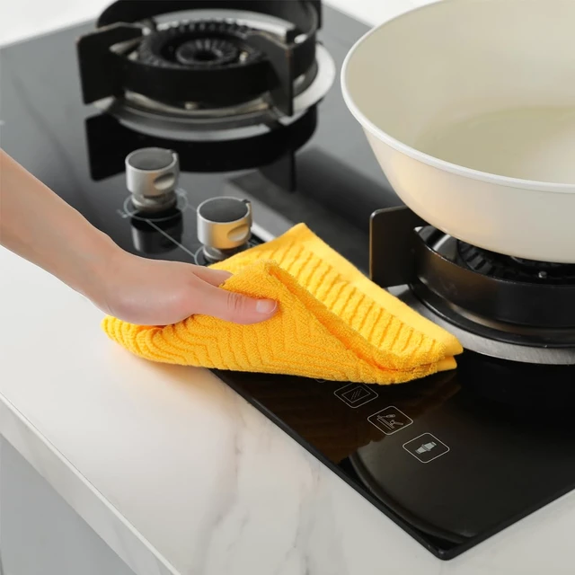 Alt view image 5 of 7 - ViewSonic Premium Cotton Kitchen Towels Set, 16" x 26" Dish Towels for Kitchen, 4 Pack Super Absorbent Kitchen Hand Towels