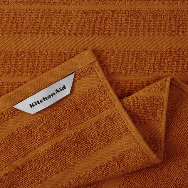 Alt view image 3 of 4 - ViewSonic Albany Kitchen Towel 4-Pack Set, Honey Orange/White, 16"x26"