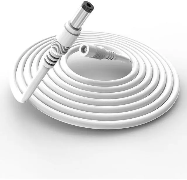 Main image of HI Electrical & Industrial Wire Extension Cable 10M 2.1mm x 5.5mm Compatible with 12V DC Adapter for CCTV Security Camera System NVR DVR and IP Camera White 1 Pack