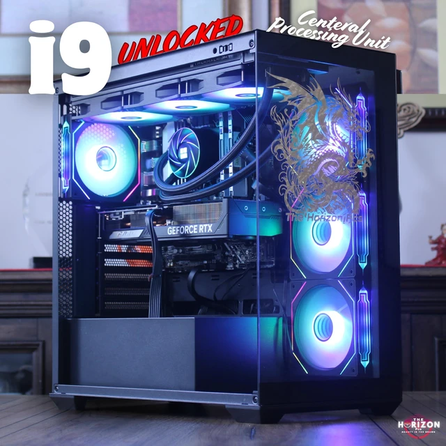 Alt view image 7 of 7 - The Horizon RGB I9 RTX Gaming Desktop Computer PC || Core I9 CPU Upto 5.3GHz || 32GB RAM || 2TB Storage || RTX 5070 || 360MM AIO || 1.2GB/s WiFi, VR and Gaming Ready || Windows 11 Pro