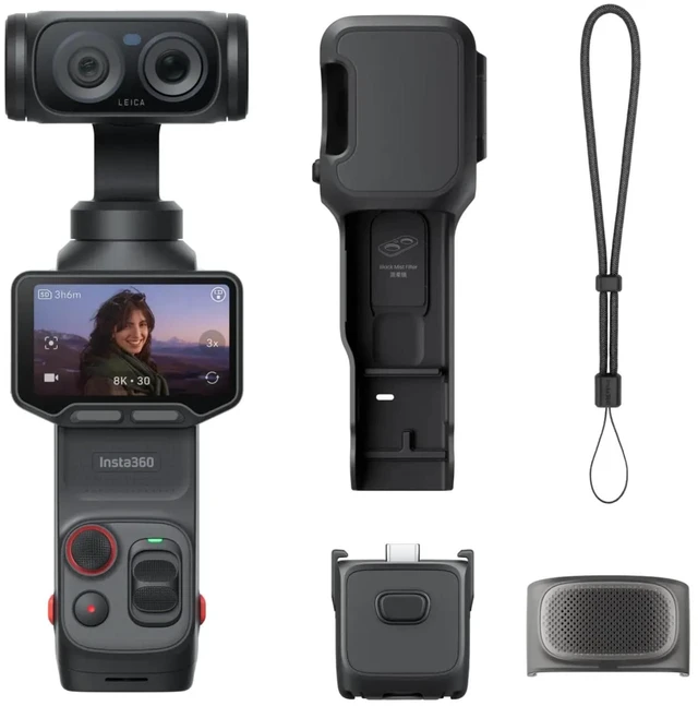 Main image of Insta360 Luna Ultra Vlog Camera (Cosmic Black) Leica Dual Lenses 8K Video & 12x Zoom 3-Axis Gimbal Stabilizer 2" Touchscreen Tri-Core AI Chip Pocket Portable for Vlogging & Photography