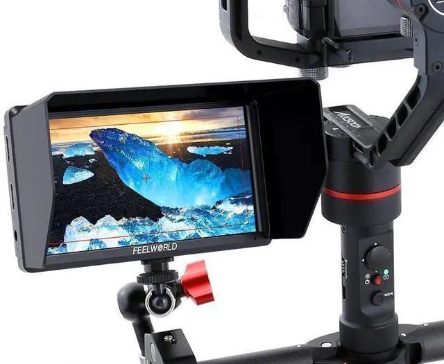 Main image of FEELWORLD S55 V3 5.5" On-Camera Monitor Kit, 4K HDMI I/O, 3D LUT & Waveform, Includes Tilt Arm, F550 Battery & Case, Lightweight Compact with Power Output
