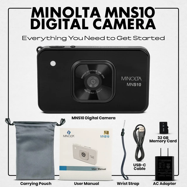 Alt view image 7 of 7 - MNS10 Super Slim 48MP Camera, 4K Ultra Video, AI Filters (Teal) Built-in free Frameo app, WiFi, 16GB storage, translucent acrylic design
