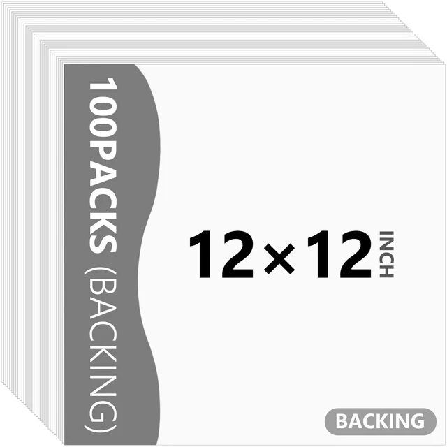 Main image of 100 Pack Backing Boards, 12x12 Uncut White Mat Boards Acid-Free Backerboards for Art Prints, Ideal for Photos, Pictures, Prints, and Frames