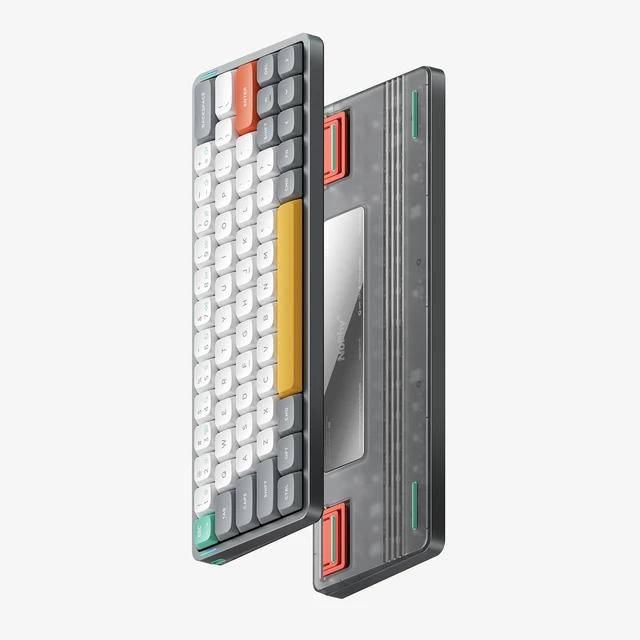 Alt view image 3 of 6 - Air60 V2 Portable Wireless Keyboard 60% Low Profile Mechanical Keyboard Support QMK/VIA Compatible with Windows/mac OS/Linux Supports Bluetooth 5.1/2.4GHz/USB-C Grey-Gateron Wisteria Switch