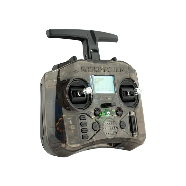 Alt view image 2 of 6 - RadioMaster Pocket Portable Remote Controller Hall Gimbal EdgeTX Built in LED Light Mode 2 (Charcoal, ELRS)