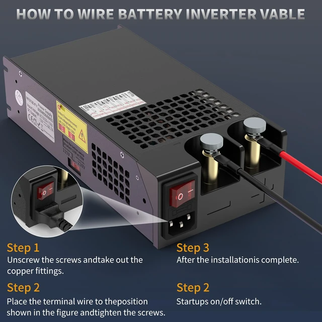 Alt view image 6 of 7 - 12V Power Supply 1000W 83.4A, 110V AC to 12V DC Converter-Black 12V Power Supply 110V to 12V Converter Universal Power Adapter for Radio, Car Stereos, LED Strip, Computer Project