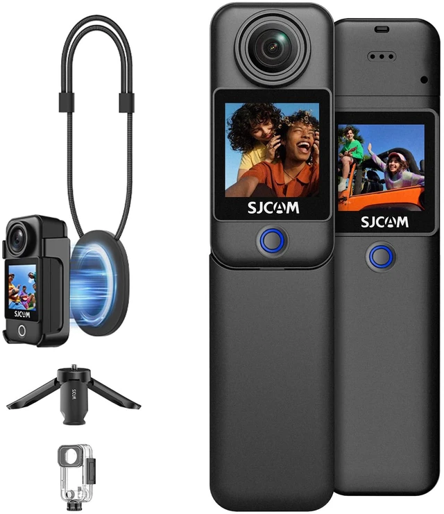 Main image of C300 4K Wearable Vlogging Camera,7H Recording POV Cam for Daily Vlogs Dual Stabilization powered by 6-Axis Gyro+EIS, Dual Touch Screen, 8X Zoom,30M waterproof