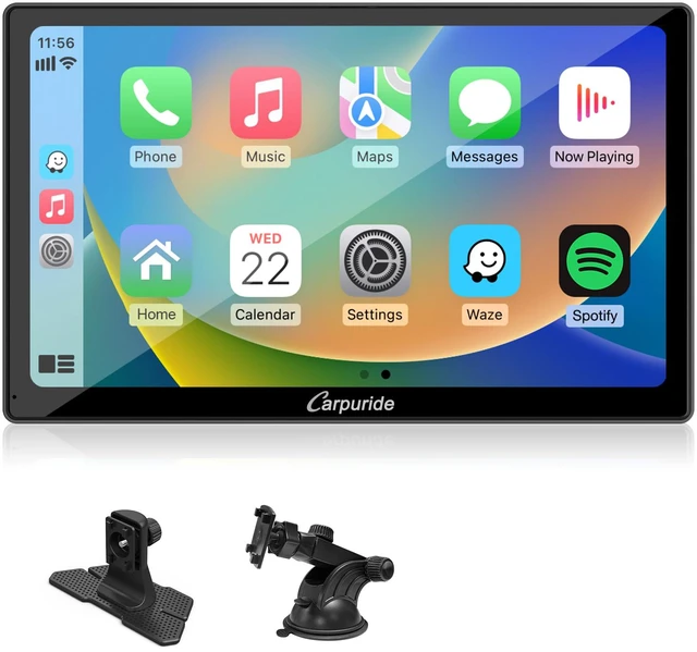 Main image of 9 Inch Carplay Screen for Car, Compatible with Wireless/Wired Apple CarPlay, Android Auto and Mirror Link - Bluetooth Audio, Navigation,Siri, FM, AUX