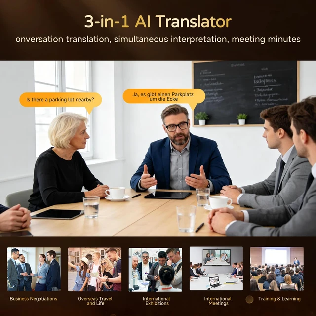 Alt view image 7 of 7 - AI Smart Glasses with Camera, 8MP 4K HD Video & Photo Capture, Real-Time Translation, Recording Glasses with AI Assistant, Open-Ear Audio, Object Recognition, for Vlog, Outdoor & Hiking,Black-Business