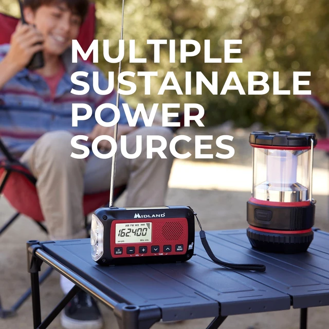 Alt view image 6 of 7 - ER40 Emergency Crank Weather Alert Radio with Flashlight Features A 2600 mAh Rechargeable Battery, NOAA Weather Alerts, And Hand-Crank/Solar Power Options