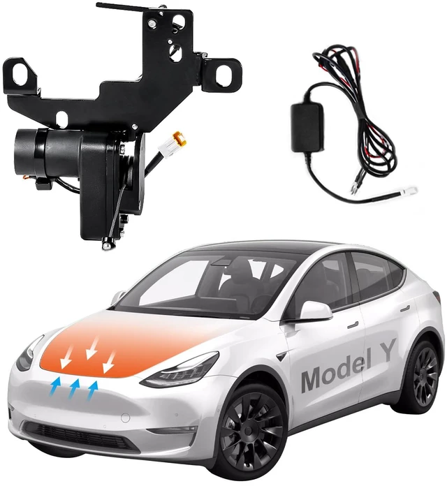 Main image of Electric Power Frunk Closer for Tesla Model Y 2021 2022 2023 2024 - Automatic Soft Closing Front Trunk Lock Hands Free Auto Close Easy Install Upgrade Accessory