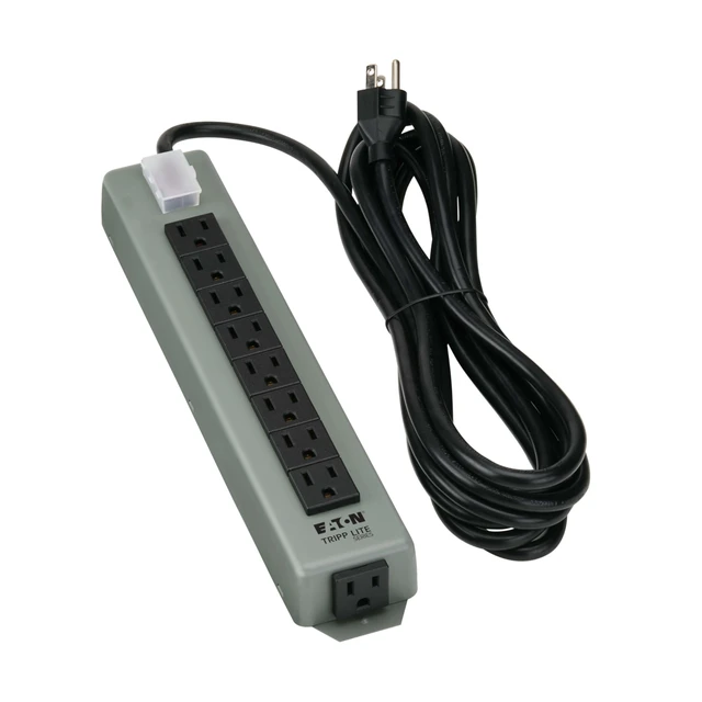 Alt view image 6 of 7 - Eaton series 9-Outlet Heavy Duty Power Strip, Metal, Mountable (Wall Mount & Under Desk) 15ft Extension Cord, On/Off Switch Cover, Industrial Garage Shop Work Bench Applications (UL24CB-15)