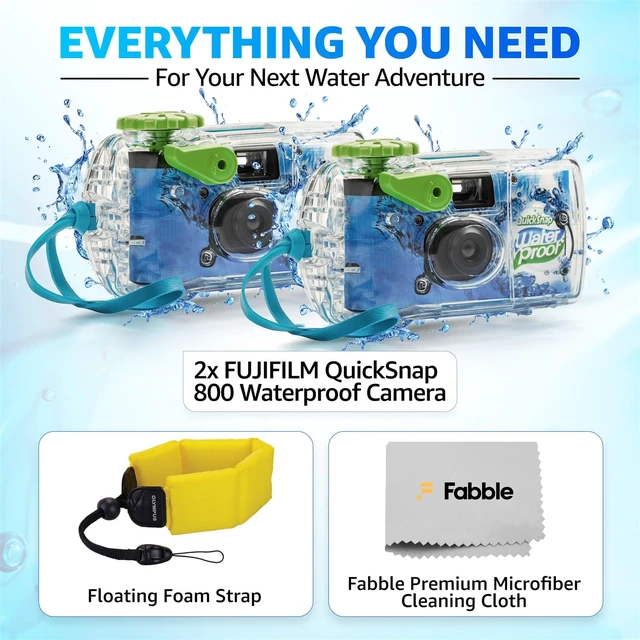 Alt view image 2 of 7 - Quick Snap Waterproof 35mm Single Use Camera Floating Foam Strap (Yellow) (2 Pack)