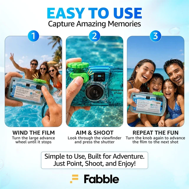 Alt view image 3 of 7 - Quick Snap Waterproof 35mm Single Use Camera Floating Foam Strap (Yellow) (2 Pack)