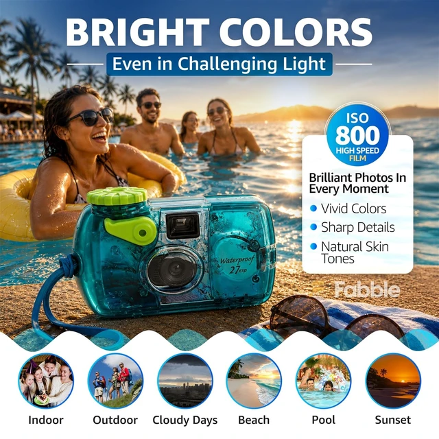 Alt view image 6 of 7 - Quick Snap Waterproof 35mm Single Use Camera Floating Foam Strap (Yellow) (2 Pack)