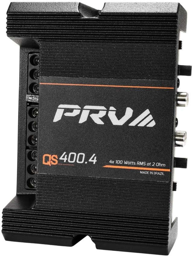 Main image of QS400.4 2 Ohm Mini Compact 4 Channel Car Audio Amplifier 4 x 100 Watts RMS at 2 Ohm - 400 Watt Amp Stereo 12 Volts Amp Class D Full Range Bridgeable