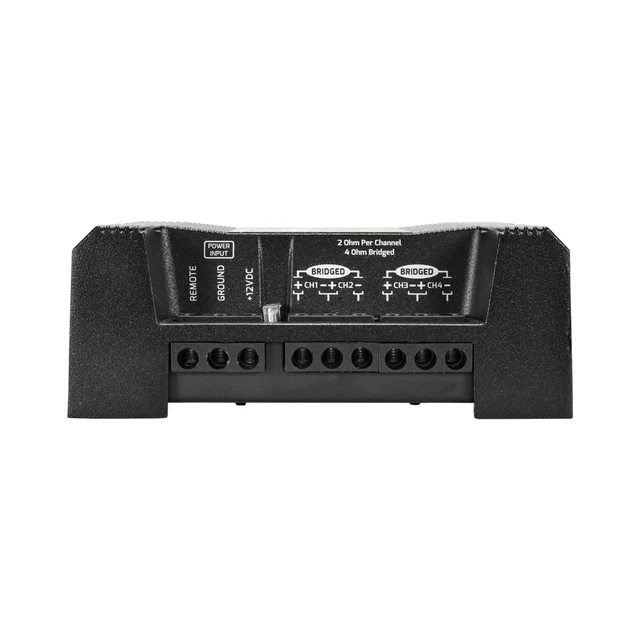 Alt view image 5 of 7 - QS400.4 2 Ohm Mini Compact 4 Channel Car Audio Amplifier 4 x 100 Watts RMS at 2 Ohm - 400 Watt Amp Stereo 12 Volts Amp Class D Full Range Bridgeable