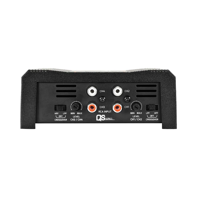 Alt view image 6 of 7 - QS400.4 2 Ohm Mini Compact 4 Channel Car Audio Amplifier 4 x 100 Watts RMS at 2 Ohm - 400 Watt Amp Stereo 12 Volts Amp Class D Full Range Bridgeable