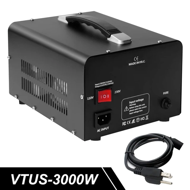 Alt view image 2 of 7 - Voltage Transformer Converter 3000 Watt Step Up/Down Convert from 110-120 Volt to 220-240 Volt and from 220-240 Volt to 110-120 Volt