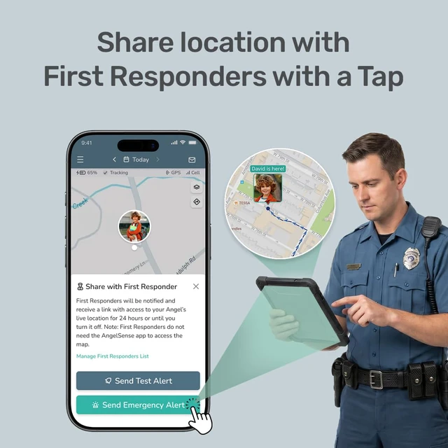 Alt view image 5 of 7 - GPS Tracker for Kids - for Autism Safety, Special Needs, Elderly App with Real-Time GPS, 2-Way Voice, SOS Button, First Responder Alerts, AI Risk Alerts, Safe Ride Monitoring, Fall Detection